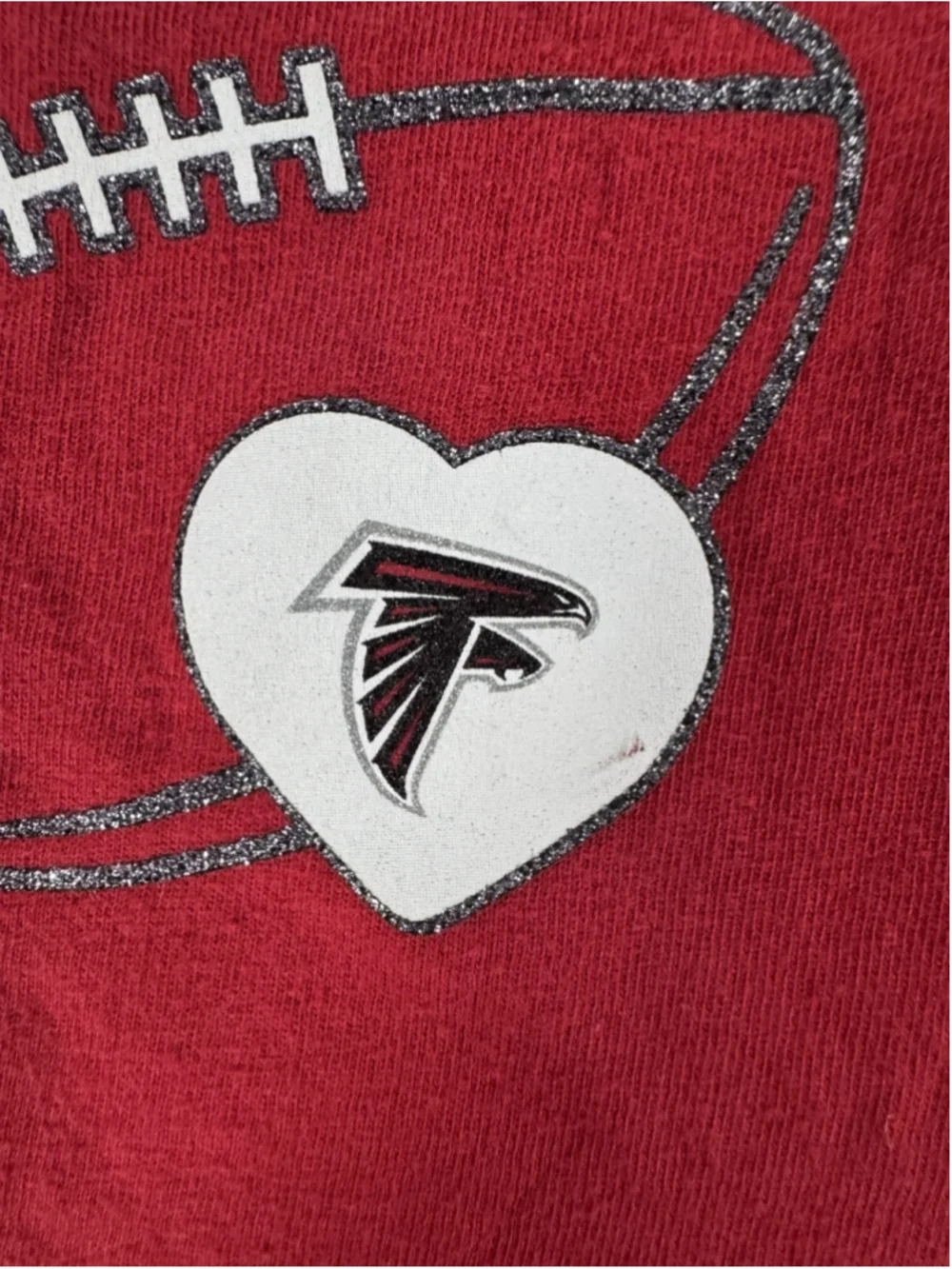 NFL Team Apparel Atlanta Falcons Toddler Girls Red T-Shirt Outerstuff Size 18/24